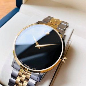 Movado Men's Museum 2-Tone Black Dial Swiss Watch